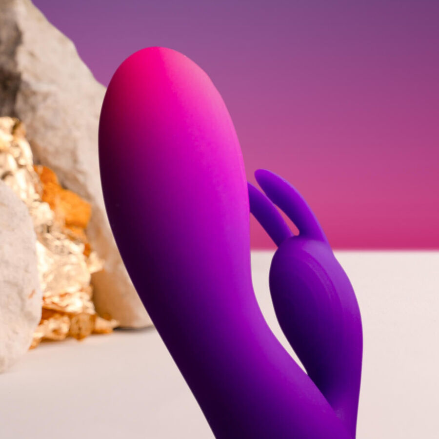 ROCKS- OFF - GLO- GIRL PURPLE RABBIT VIBRATOR