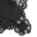 SUBBLIME - BLACK FLORAL LACE DETAIL TEDDY L/XL