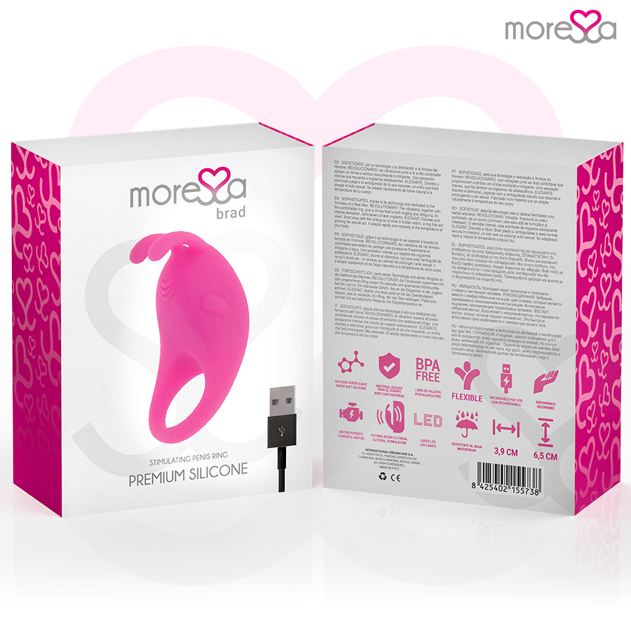 MORESSA - BRAD PREMIUM SILICONE RECHARGEABLE PINK