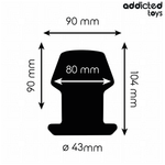 ADDICTED TOYS - EXTREME HOLLOW ANAL PLUG SILICONE SIZE L 10.4 CM