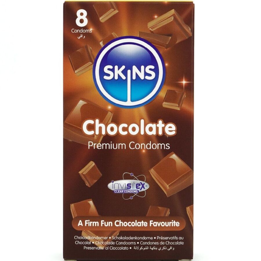 SKINS - CHOCOLATE PREMIUM CONDOMS PACK 8
