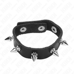 KINK - LEATHER PENIS RING WITH SPIKES 21.5 X 1.6 CM