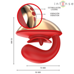 INTENSE - MARIAH VIBRATOR & STIMULATOR IN U SHAPE 10 VIBRATIONS RED