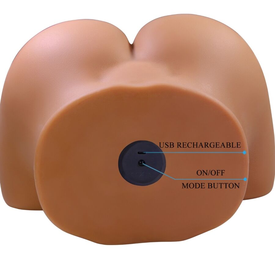 CRAZY BULL - WENDY REALISTIC FEMALE BUTT VIBRATOR AND SUCKER WITH SOUND 11 KG