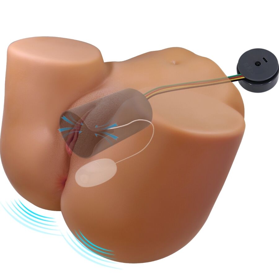 CRAZY BULL - WENDY REALISTIC FEMALE BUTT VIBRATOR AND SUCKER WITH SOUND 11 KG