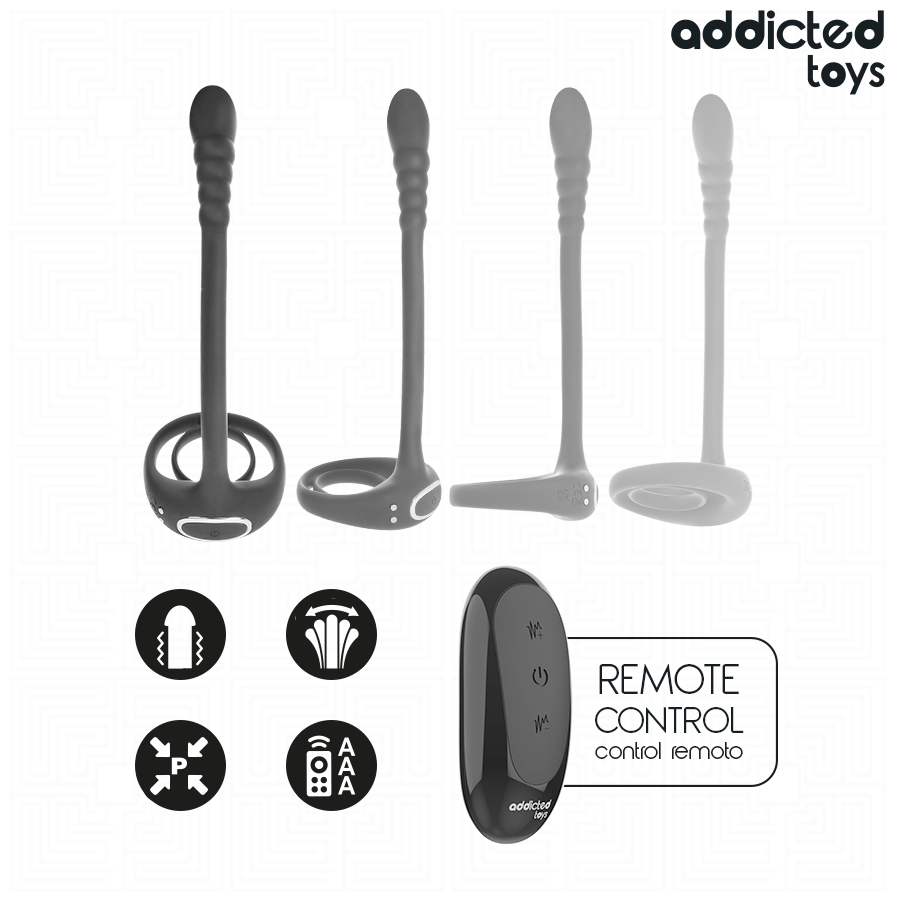 ADDICTED TOYS - P-SPOT VIBRATING COCK RING REMOTE CONTROL