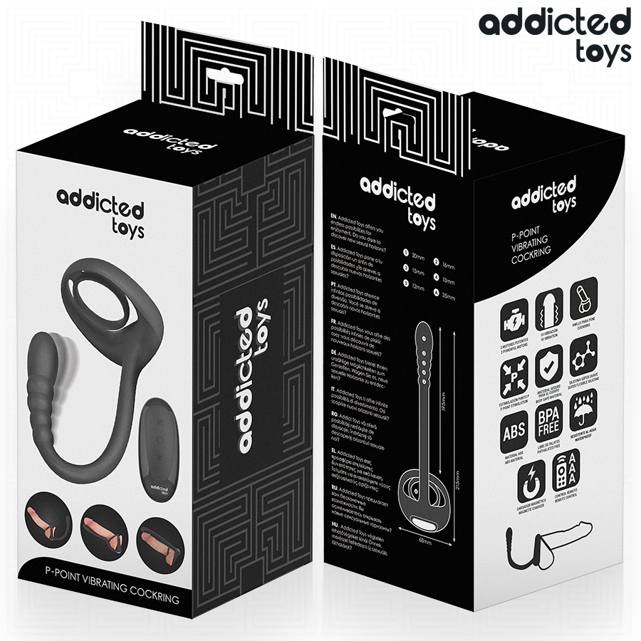 ADDICTED TOYS - P-SPOT VIBRATING COCK RING REMOTE CONTROL