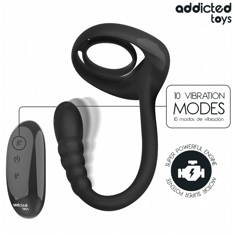 ADDICTED TOYS - P-SPOT VIBRATING COCK RING REMOTE CONTROL