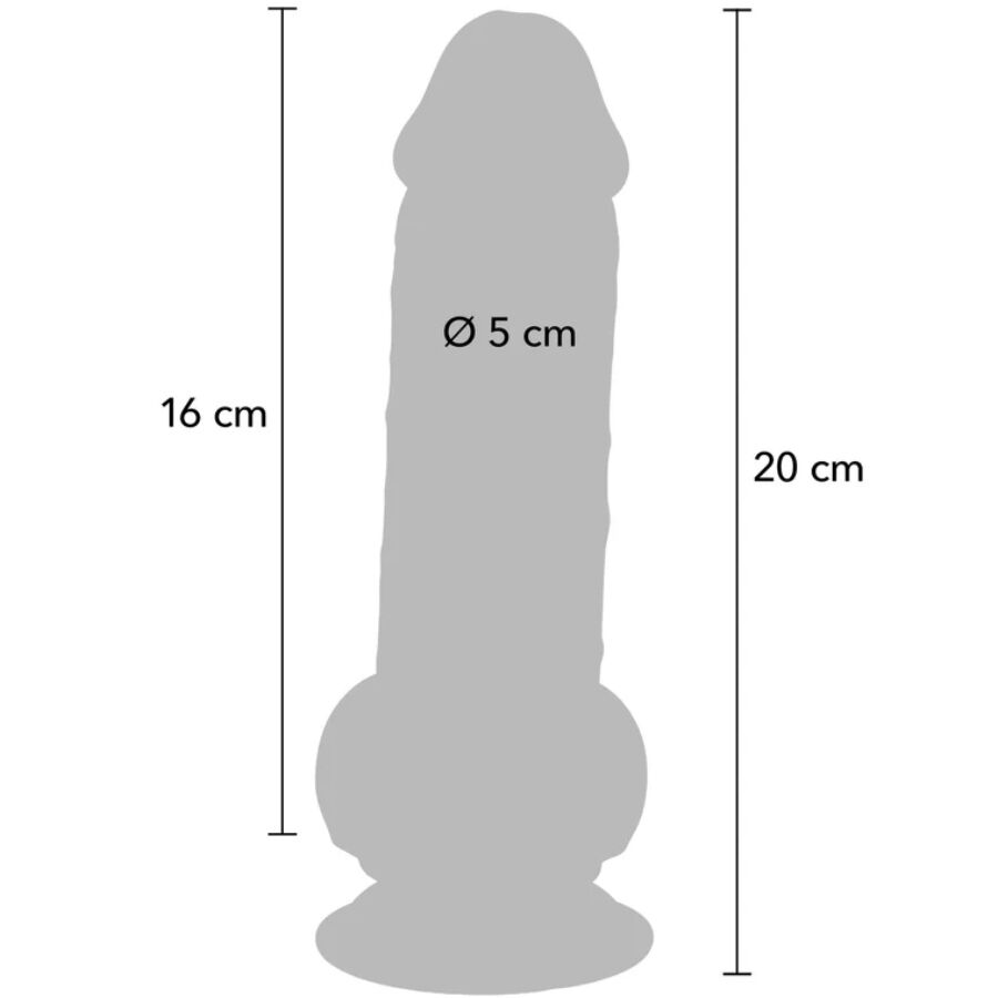 GET REAL - DELUXE REALISTIC PENIS WITH TESTICLES EXTRA THICK 20 CM