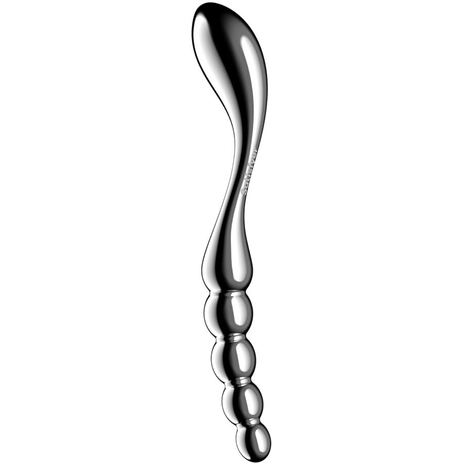 SATISFYER - STAR FORCE 1 STAINLESS STEEL DOUBLE-ENDED DILDO