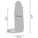 GET REAL - HYDRATED SKIN SILICONE PENIS SLEEVE CARAMEL 16 CM