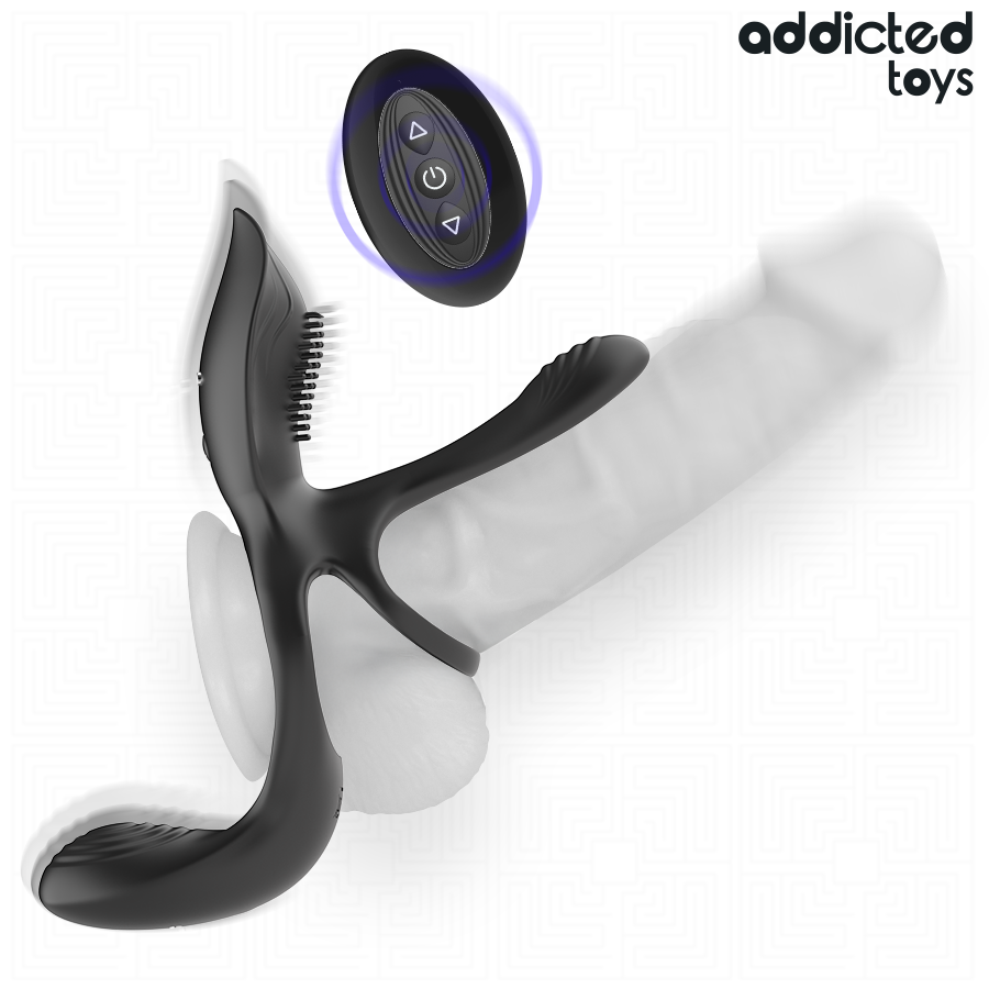 ADDICTED TOYS - DOUBLE PENIS RING WITH CLITORAL STIMULATOR