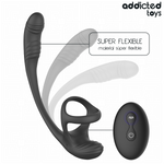 ADDICTED TOYS - ANAL PLUG WITH VIBRATION AND 360º WAVING AND TESTICLE STIMULATOR