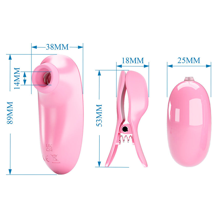 PRETTY LOVE - IMONIE 3-IN-1 MULTIFUNCTIONAL SET WITH SUCTION CUP, NIPPLES AND CLITORIS