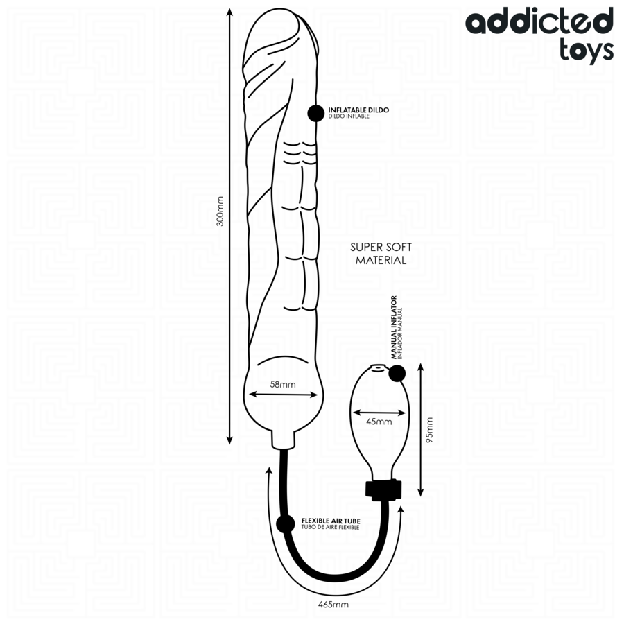 ADDICTED TOYS - INFLATABLE DILDO XL MODEL 5