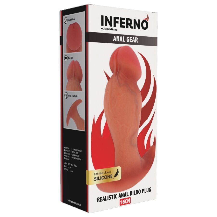 HIDDEN DESIRE - INFERNO REALISTIC BUTTPLUG 16 CM