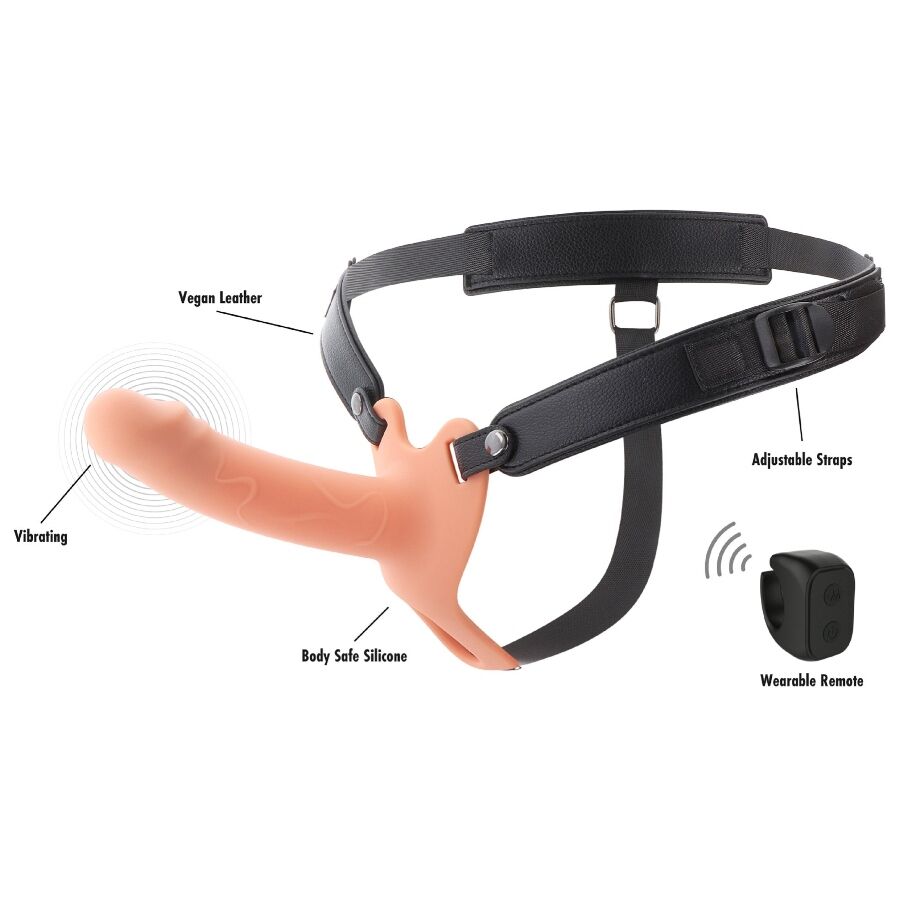 HIDDEN DESIRE - INFERNO VIBRATING PENIS SLEEVE STRAP-ON16 CM