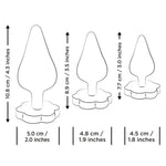 ROMP - LUSTER ANAL TRAINING KIT S/M/L WITH FLOWER-SHAPED BASE