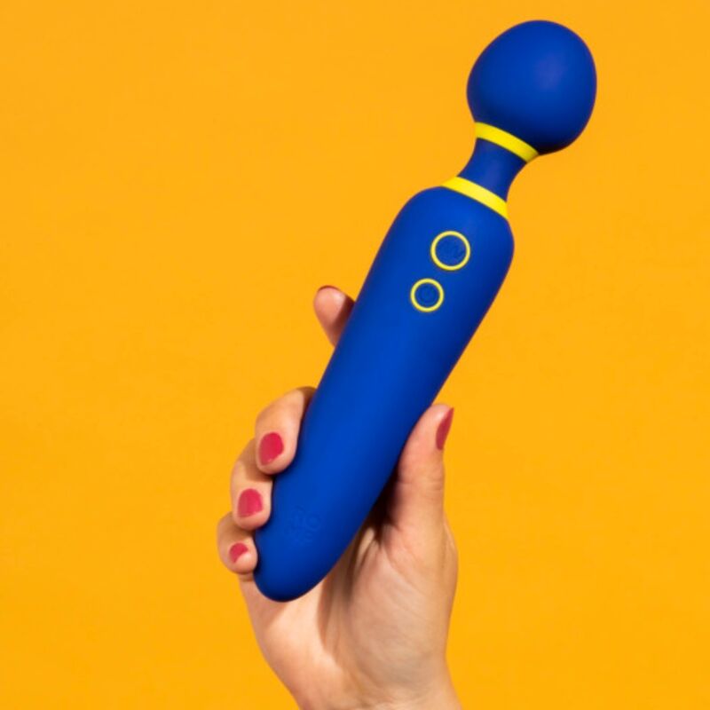 ROMP - FLIP VIBRATING WAND SILENT 10 MODES BLUE