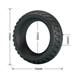 CRAZY BULL - MERRITT TEXTURED SILICONE COCK RING BLACK