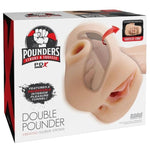 PDX PLUS - DOUBLE POUNDER VIBRATING SQUEEZE STROKER LIGHT 20.5 CM