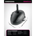 FETISH FANTASY SERIES - BODY DOCK INFLATABLE LOVE BALL WITH DILDO BLACK 41.9 CM