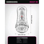 PDX ELITE - VIEWTUBE PLUS SEE-THRU EZ-GRIP TRANSPARENT STROKER 21 CM