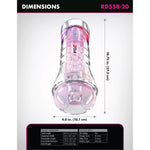 PDX ELITE - VIEWTUBE XXL LED TRANSPARENT STROKER 27.3 CM