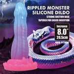 POWER MONSTERS - VOID PYTHON FANTASY DILDO WITH SUCTION CUP 20.5 CM Ø 5.2 CM BLUE, PURPLE & PINK
