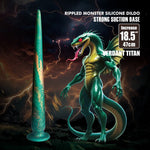 POWER MONSTERS - WILDWYRM TAIL BICOLOR FANTASY SILICONE DILDO 47 CM Ø 4 CM