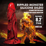 POWER MONSTERS - MINOTAUR FANTASY DILDO WITH SUCTION CUP 21 CM Ø 5 CM RED & BLACK