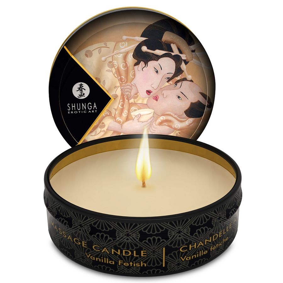 SHUNGA - MINI CARESS BY CANDLELIGHT DISPLAY MASSAGE CANDLES 24 UNITS