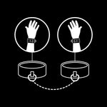 FETISH SUBMISSIVE - VEGAN LEATHER HANDCUFFS WITH NOPRENE LINING