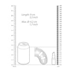Man Cage 10Male 3.5 Inch Clear Chastity Cage With Anal Plug