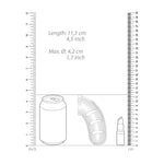 Man Cage 11Male 4.5 Inch Clear Chastity Cage With Anal Plug