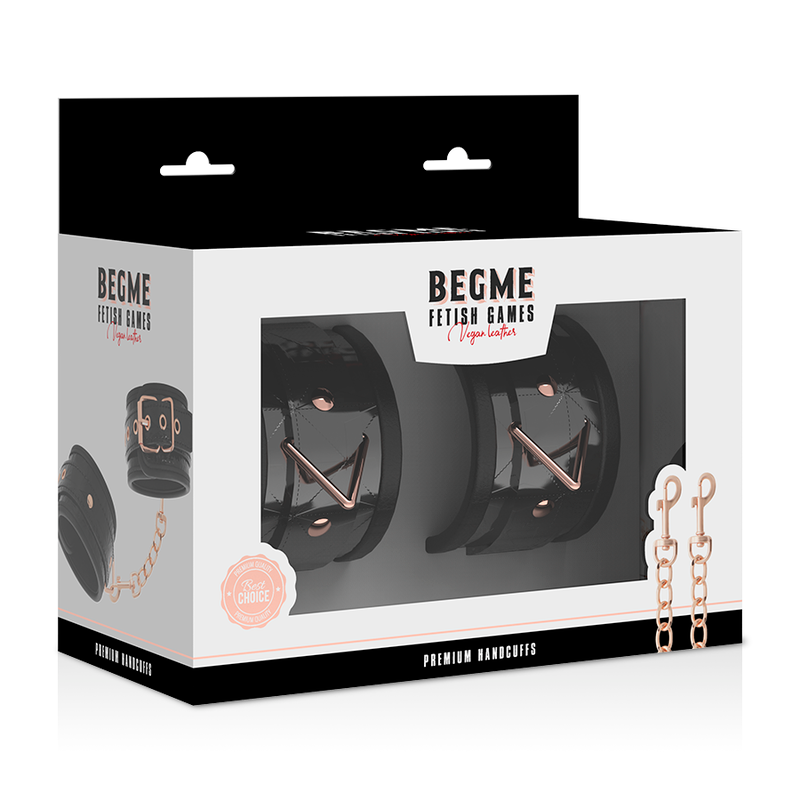 BEGME -BLACK EDITION PREMIUM HANDCUFFS WITH NEOPRENE LINING
