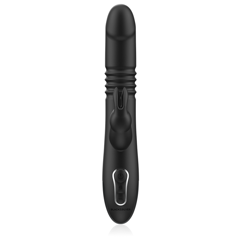 BLACK&SILVER - KENJI UP & DOWN RABBIT VIBRATOR + WATCHME REMOTE CONTROL