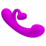 PRETTY LOVE - SINCERE SILICONE CLITORAL VIBRATOR AND SUCKER PURPLE