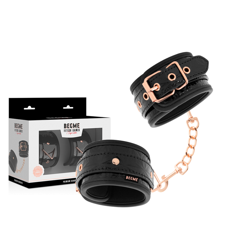 BEGME -BLACK EDITION PREMIUM HANDCUFFS WITH NEOPRENE LINING