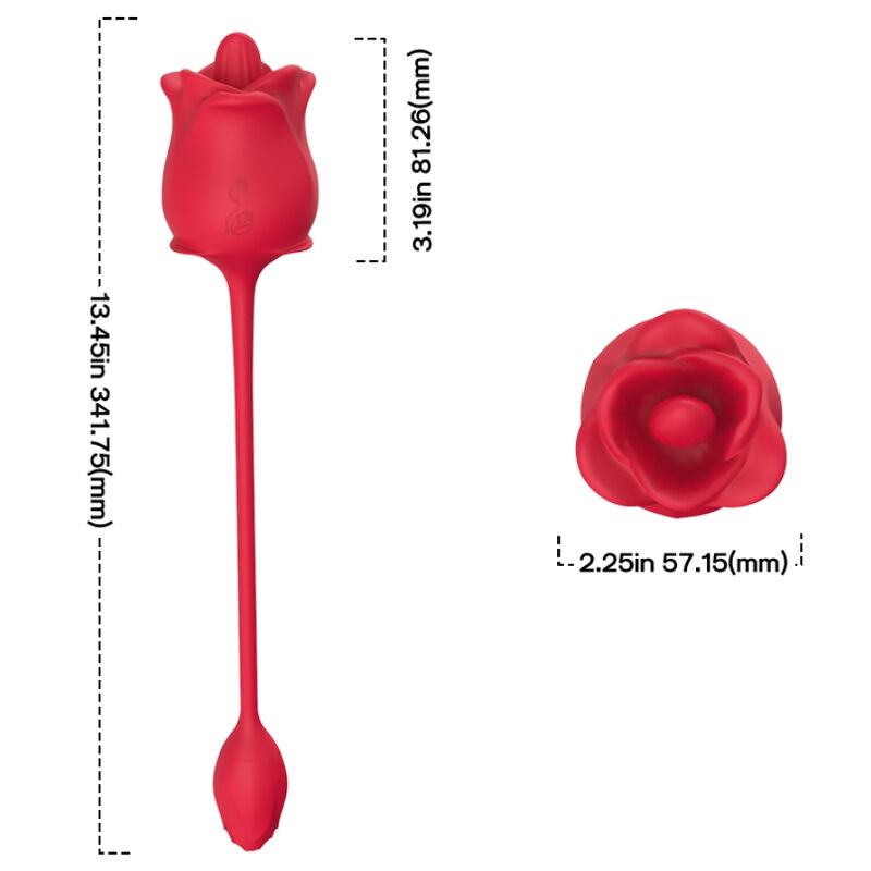 ARMONY - PINK 2 IN 1 SUCTION STIMULATOR & VIBRATOR 10 MODES WITH RED TAIL