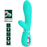 PRETTY LOVE - THOMAS MULTIFUNCTION G-SPOT VIBRATOR AQUA GREEN