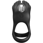 PRETTY LOVE - SILAS VIBRANT PENIS RING 7 VIBRATIONS BLACK SILICONE