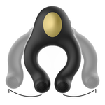 ARMONY - SILICONE VIBRATOR RING 3 MOTORS RECHARGEABLE BLACK - GOLD