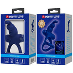 PRETTY LOVE - LUCHITO DOUBLE VIBRATING RING RABBIT BLUE