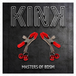 KINK - RED DOUBLE BELL NIPPLE CLAMP RED 6 CM