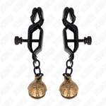 KINK - BELL JAW STYLE NIPPLE CLAMPS BLACK 7 CM