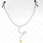 KINK - CHAIN NIPPLE CLAMPS WITH HORN PENDANT 30 CM