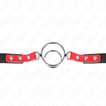 KINK - GAG WITH MULTIPLE O-RINGS 4 / 4.8 CM RED 38 X 56 CM