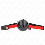KINK - HOLLOW HARD MOUTH 4.5 CM GAG WITH ELASTIC BELT 56 x 1.5 CM