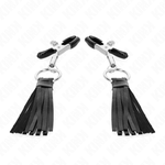 KINK - LEATHERETTE TASSEL NIPPLE CLAMPS 6 CM